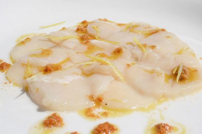 Carpaccio vieiras - Wikicocina