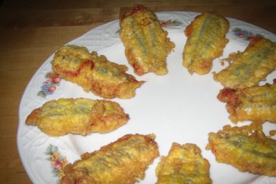 Recetasa anchoas rebozadas rellenas pimiento piquillo - Wikicocina