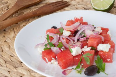 Ensalada de sandia -receta- wikicocina