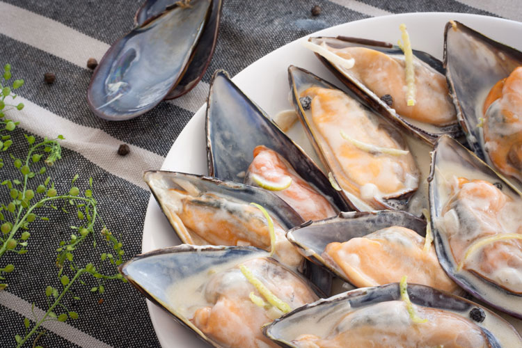 Mejillones a la crema de limón